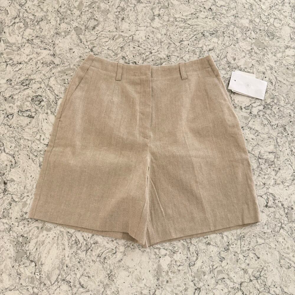 Y2K Vintage Liz Claiborne Lizsport Linen Blend Shorts Womens 8 NWT Tailored 28W - Picture 3 of 14